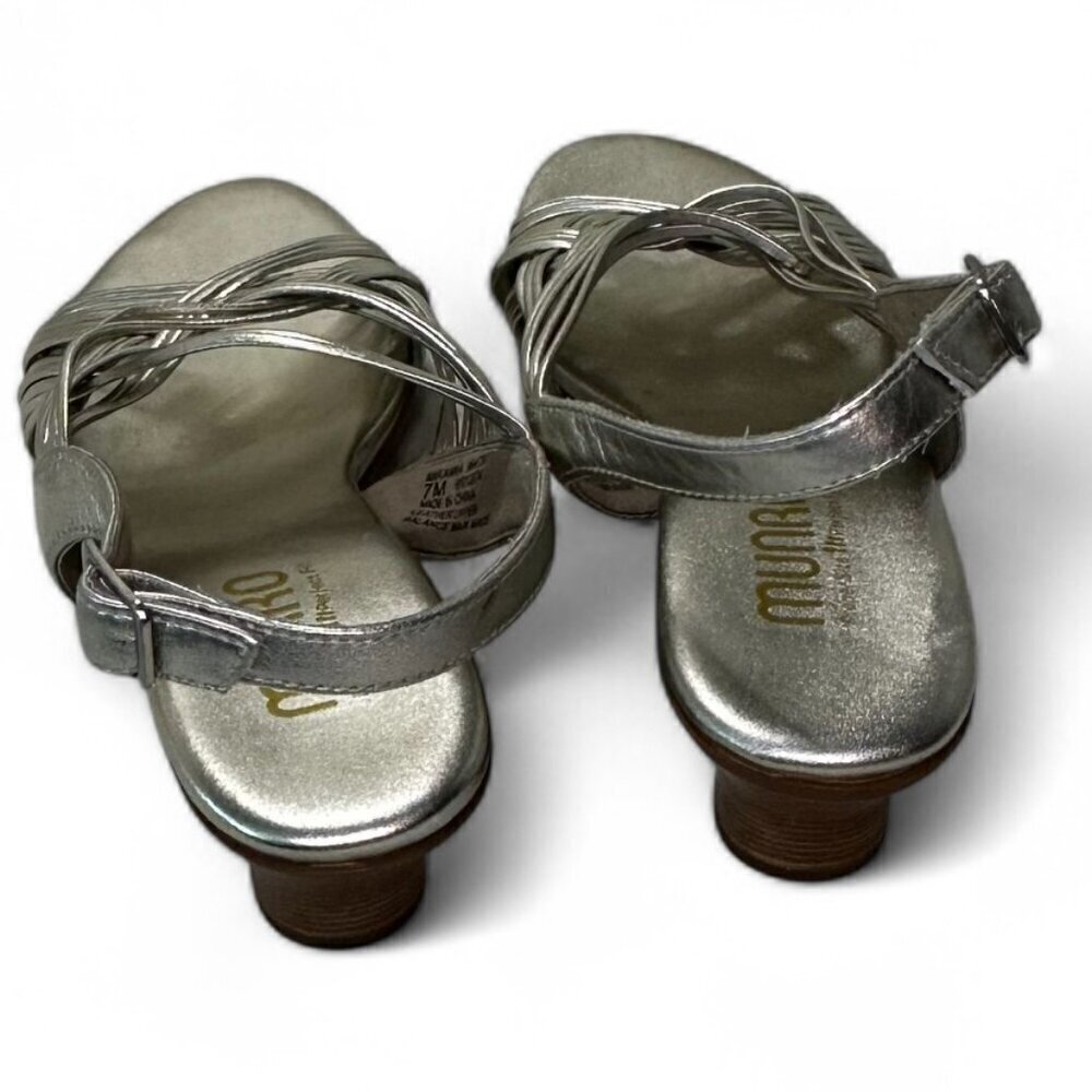 Munro Women's Marianna Slingback Sandal Sz 7 - Metallic Taupe - Picture 7 of 16
